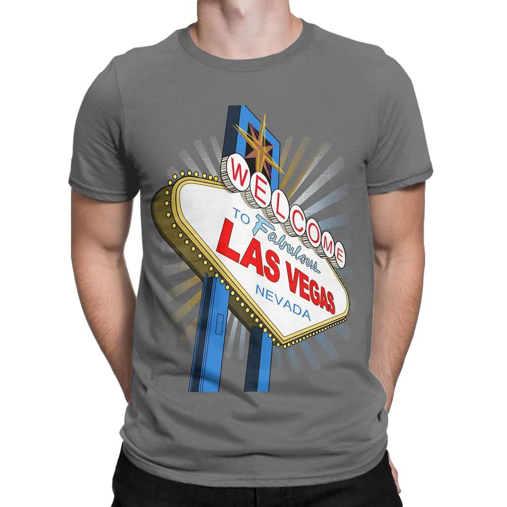 Welcome To Las Vegas Pattern Graphic 100 Cotton Tshirt Fabulous Las Vegas Tees Tops For Unisex