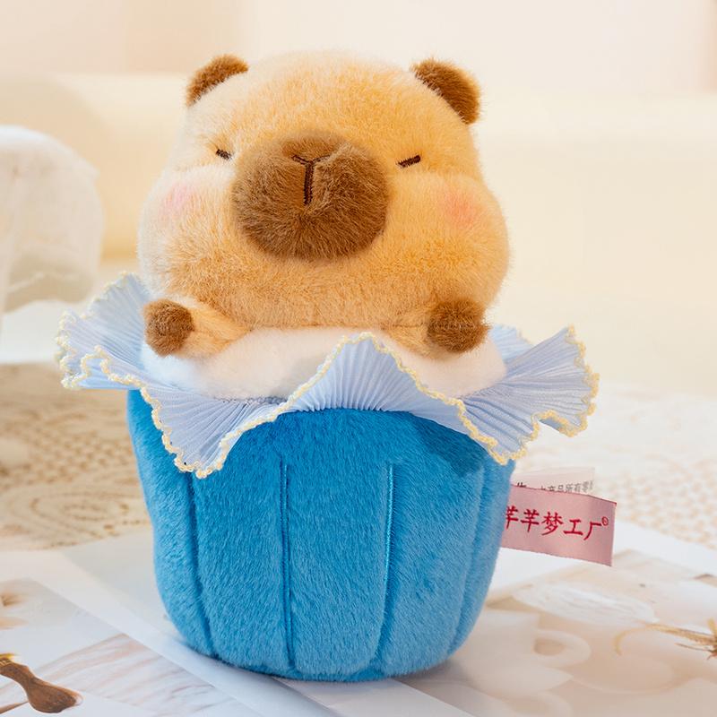 

Non-Toxic Cute Plush Cake Capybara Toy Stuffed Animal Capybara In Dessert Shapes Soft Doll Creative Home Decor Birthday Xmas Gifts 23cm