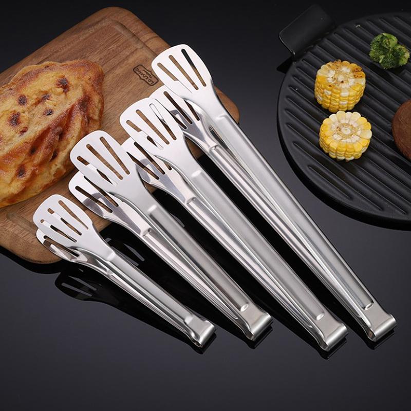 Roestvrijstalen Voedseltang Barbecuetang Vlees Salade Steak Voedsel Serveerklem Pincet Lang Bbq Kooktang Keukengerei