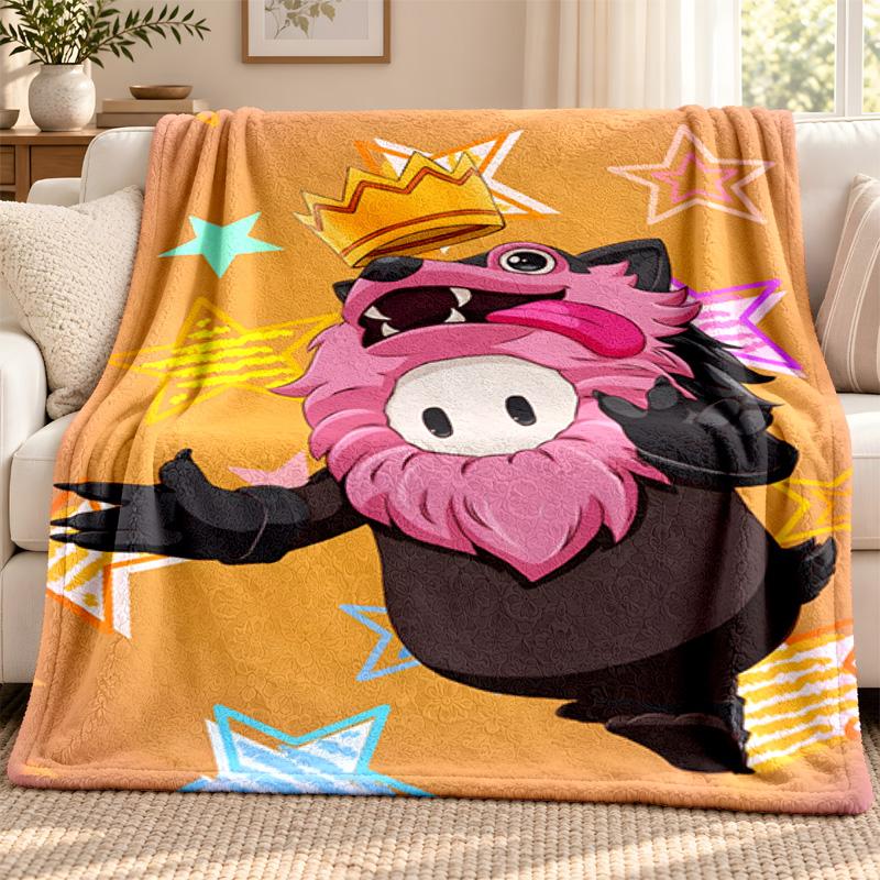 Fall guys blanket Flannel Blanket Soft Cozy Plush Throw for Sofa Bed Lightweight Home Decoration Outdoor camping