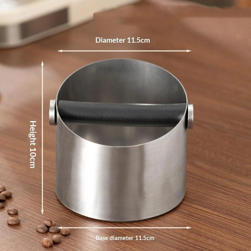 

Coffee Knock Box Espresso Grounds Container Anti Slip Espresso Dump Bin Grind Barista Goods Cafe Bar Accessories+ серебряный