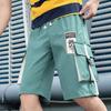 Summer Five Point Pants Men Breathable Light Cool Calf-Length Short Sweatpants 1/2 Straight Loose Casual Cropped Trousers