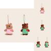 Llavero de Peluche de Pareja de Osos con Diseño de Ropa Para Regalo y Decoración