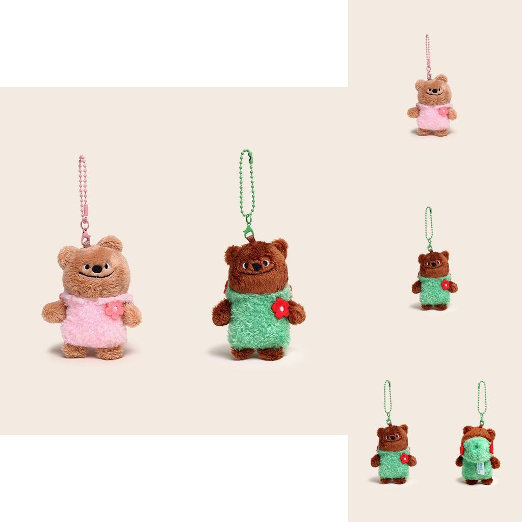 Llavero de Peluche de Pareja de Osos con Diseño de Ropa Para Regalo y Decoración