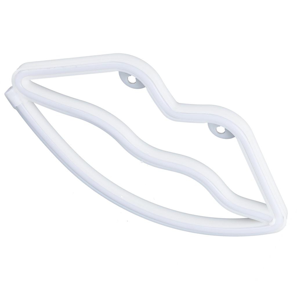 LED Neon Light Lip Neon Sign Night Light for Living Room Bedroom Club Bar USB/Battery Powered Blue