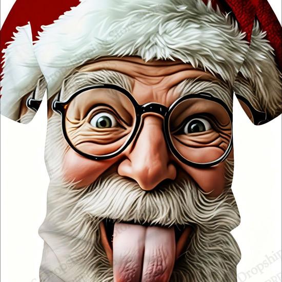 Christmas Style Hat 3d Print T-shirt Men Women Fashion Short Sleeve Tops Tees Funny Santa Claus Tshirt Mens Clothing Snowflake