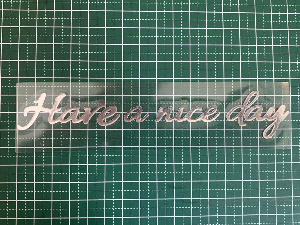 Sticker Shop Donperi Have a Nice Day Waterproof Funny Cutting Sticker Helmet Curved Decal Sticker Gold Car Emblem P0021 (Silver)