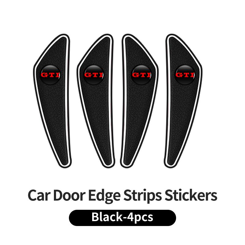 For Volkswagen MNNJ14Pcs PVC Soft Rubber Blade Shaped Auto Car Door Corner Anti-collision Sticker For Volkswagen VW Golf 4 7 GTI Tiguan Passat B5 B6