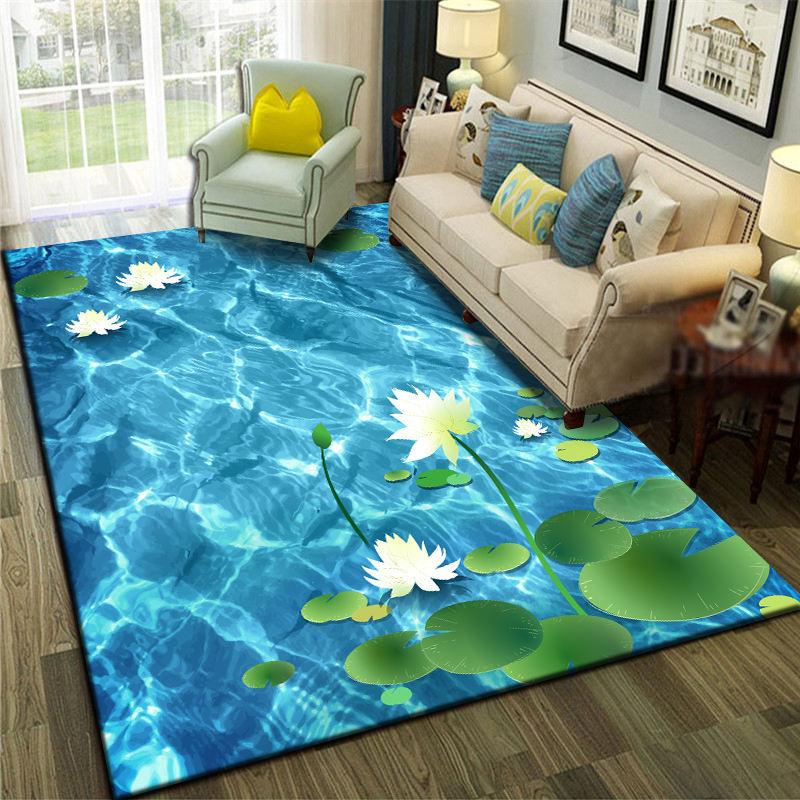 3D Carpet Floor Mat Landscape Pattern Living Room Carpets Sofa Mat Bedroom Bedside Rugs Entrance Non Slip Doormat Rug