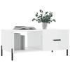 VidaXL Table basse Blanc brillant 90x50x40 cm Bois d'ingénierie 829222