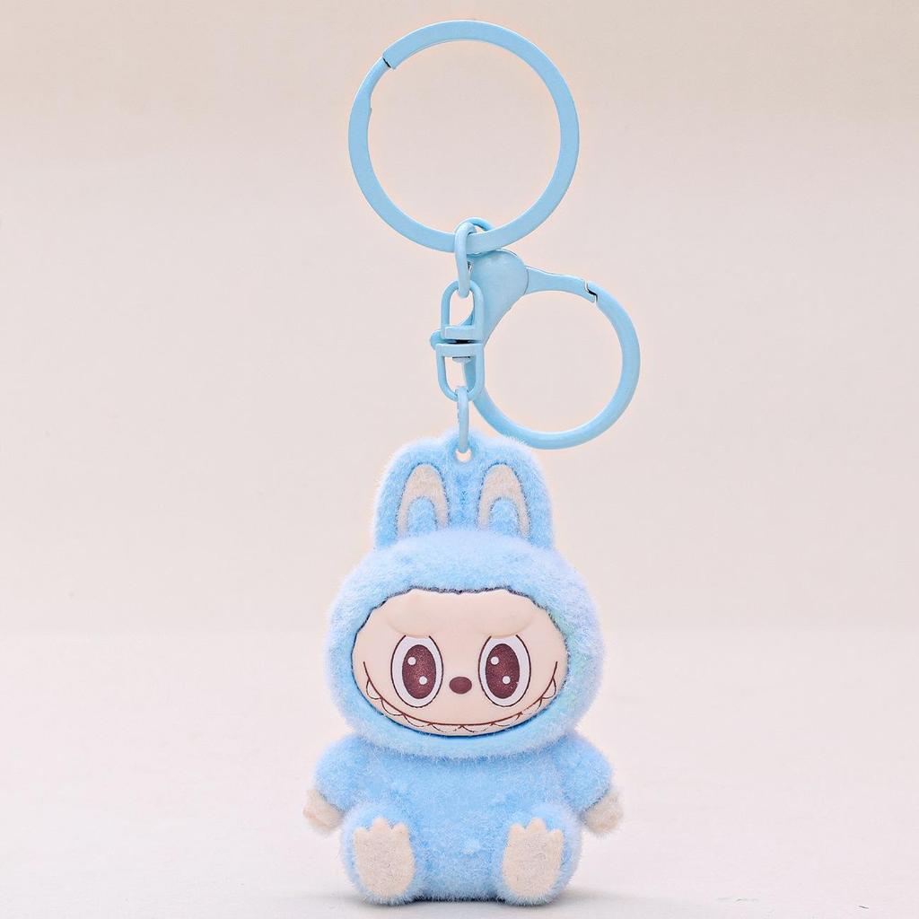 Labubu Plush Keychain Doll with Velvet Texture Creative Bag Accessory