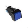 DC 24V 19*19mm Push Button Switch LED Light Self- Conttor Blue