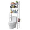 Floor-Standing Bathroom Storage Rack: No-Drill Washbasin, Toilet & Washing Machine Organizer.