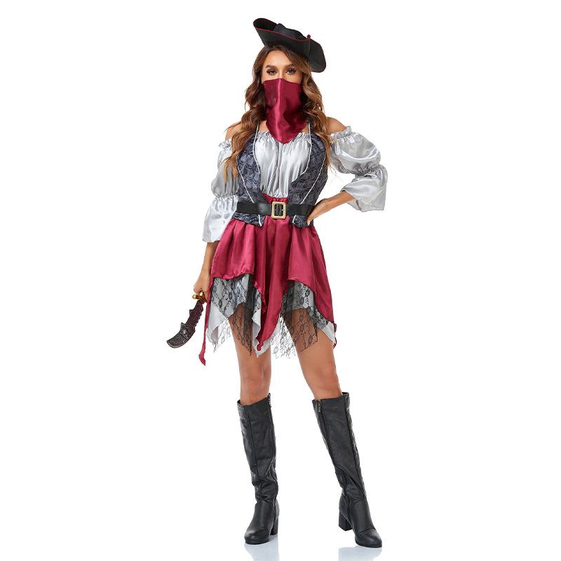 Halloween Dai Pirate Uniform Masquerade Women's Adult Pirates of the Caribbean Costume