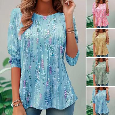 Women Tops Round Neck Long Sleeve Ruffle Hem Shiny Sequins T-shirt Loose Fit Solid Color Pullover Tops Streetwear