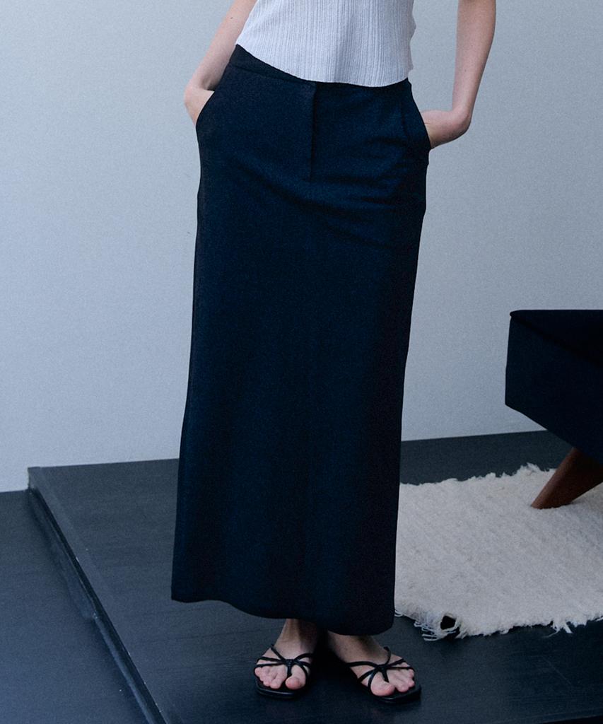 Meojiaenminggeul Ella Stretch Maxi Skirt (Black)