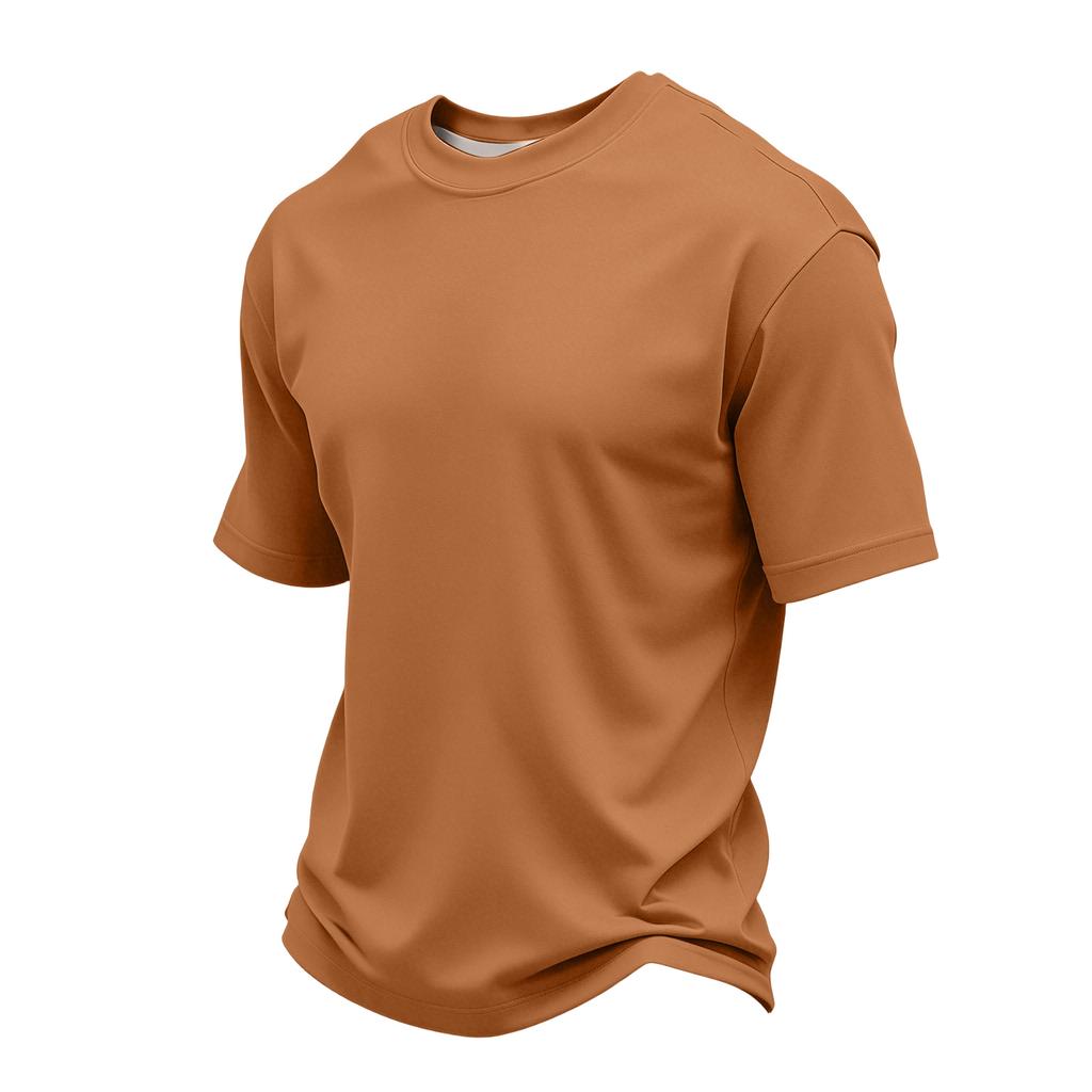 Men Crew Neck Short Sleeve T Shirt Soft Lightweight Classic Fit Basic Tee Comfortable Casual Top for Daily Wear