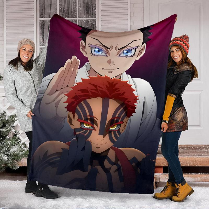 1pc Akaza (3) Theme Blanket - Digital Print, Polyester, Cozy for All Seasons, Perfect for Outdoor, and Travel