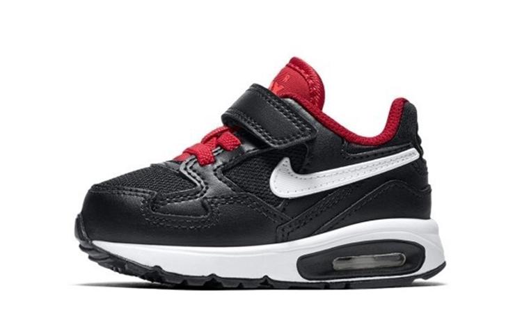 

Nike Air Max ST Hook and loop Cushioning Low top Toddler Shoes Black Red Infant And Toddler 654289-008 21