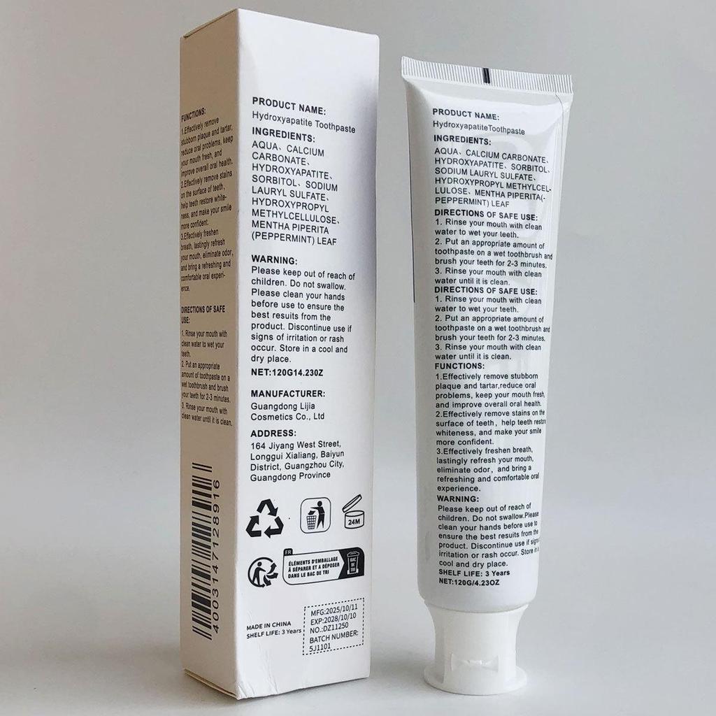 Dentifricio Idrossiapatite Sbiancante: Cura Delicata, Alito Fresco, Superficie Pulita