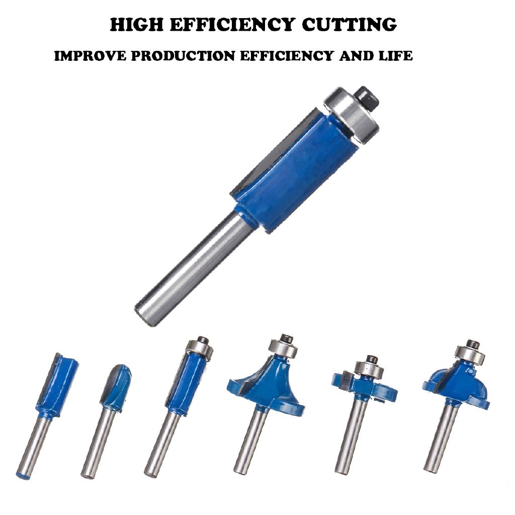 1/4 palcová fréza na dřevo, stopka, sada frézovacích bitů, 35 ks pro řezací sadu s elektrickým vyžínačem, ořezávací obráběcí stroj 6,35 mm