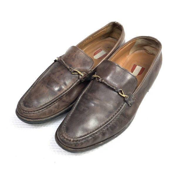 Switzerland Made Vintage/BALLY/Slip-On Shoes/EU9E/27.5cm/Brown/(USED)