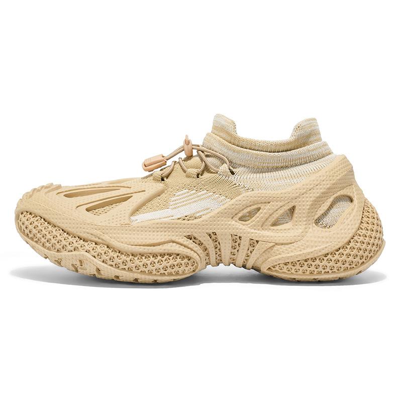 Men's Shoes Summer Breathable Mesh Fly-woven Mesh Shoes Men's New Trend Sports and Leisure Thick-soled One-pedal Socks Shoes