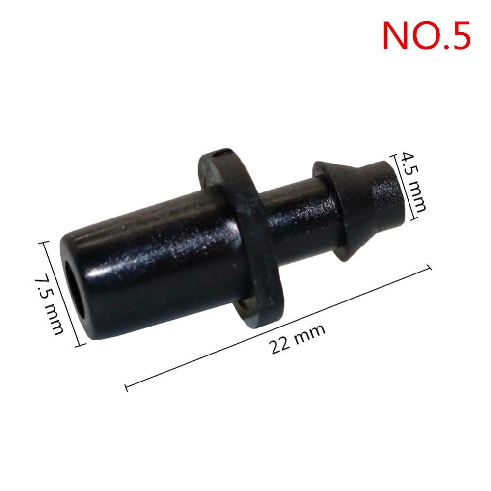 4mm Barbed Straight connector Hose Quick Connectors Irrigation Plumbing Pipe Fittings Nozzle Adapter 20 Pcs