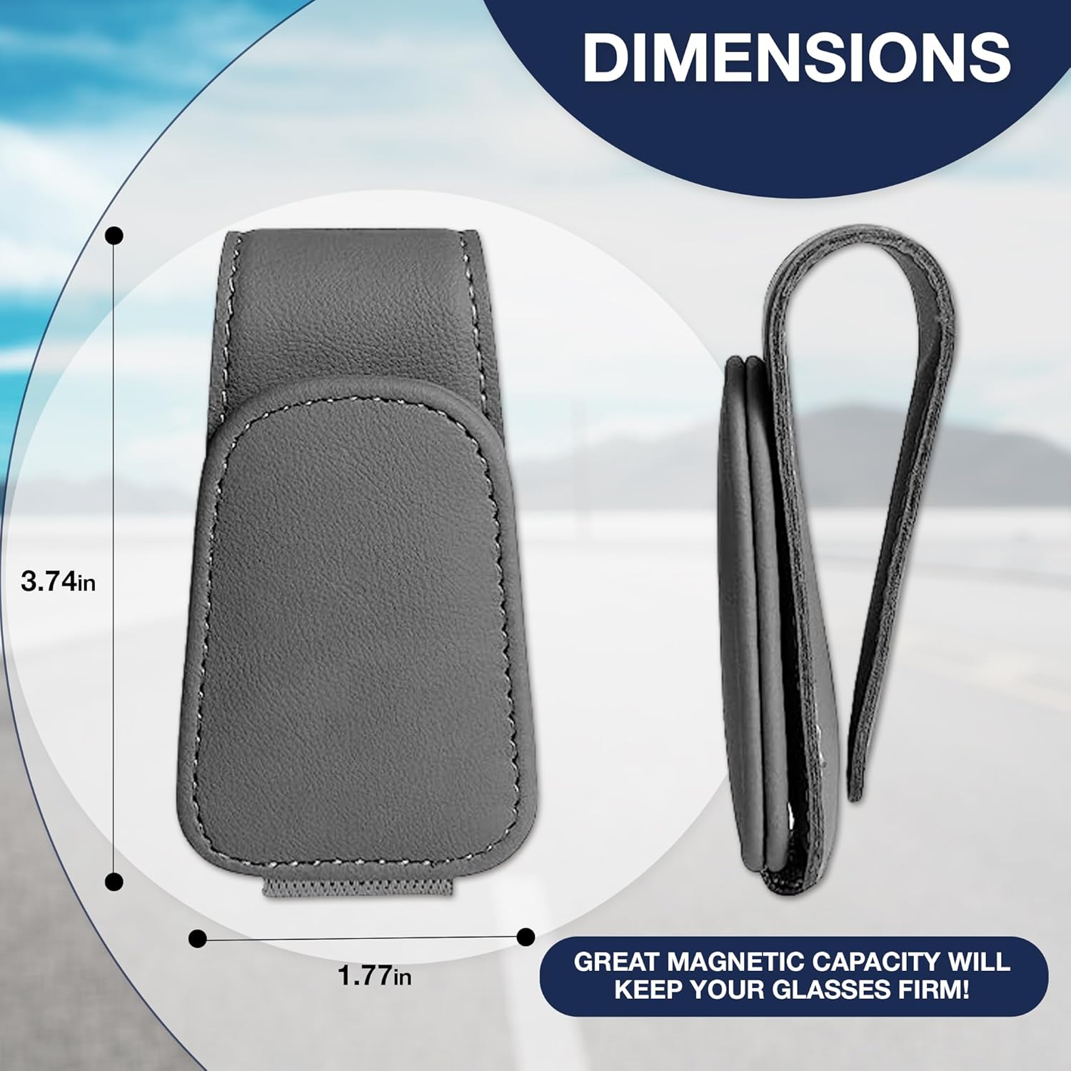 

2 Pack Sunglass Holder for Car - Avoid Scratches with Magnetic Car Visor Sunglasses Holder - Car Accessories Keep Your Glasses Safe and Accessible