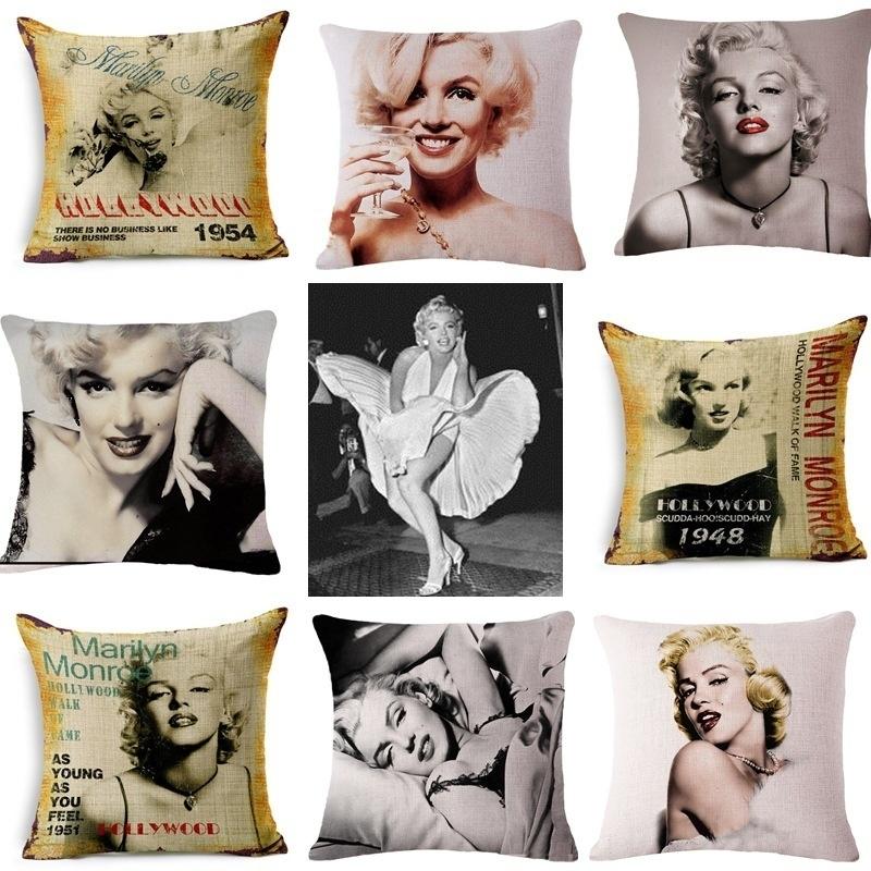 Retro Marilyn Monroe 3D Leinen Kissenbezug Kissen Dekoration