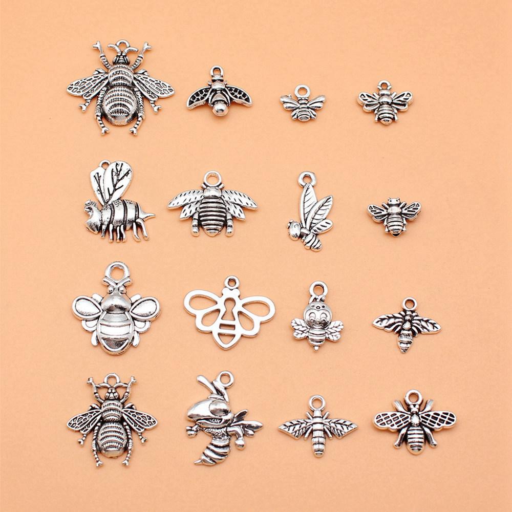 1 Set Mix Libel Bedels Vogel Hangers Voor Sieraden Maken Met Insectenthema