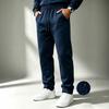 Heren 250g Effen Kleur Trekkoord Casual Joggingbroek Met Ritsmanchetten Rechte Pasvorm