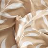 IRMA bedding set 160x200 cm - satin cotton, beige, plant pattern