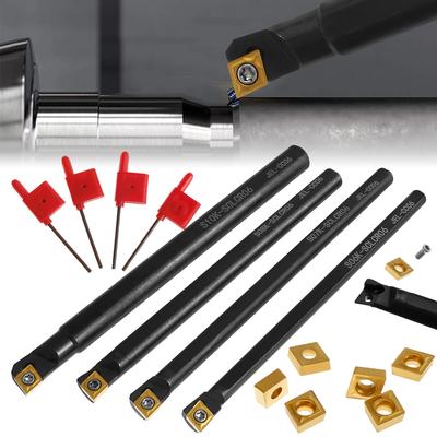 S06K/S07K/S08K/S10K-SCLCR06 Κρατήρας Εργαλειοφόρος Τρυπανιού Τόρνου Με 10 Τεμ. Καρβιδικά Ένθετα CCMT060204 και 4 Τεμ. Κλειδιά