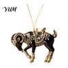 Multiuse Decorative Ornaments for Weddings Black Goat Christmas Tree Hanging Ornament, 2D Acrylic Festive Decor Trees Pendant, Car Accessory