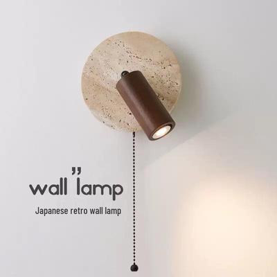 Yellow Mid-Century Rotatable Bedroom Wall Lamp with Switch for Bedside Reading