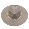 New suede denim hat European and American Hepburn style top hat retro pearl western denim hat