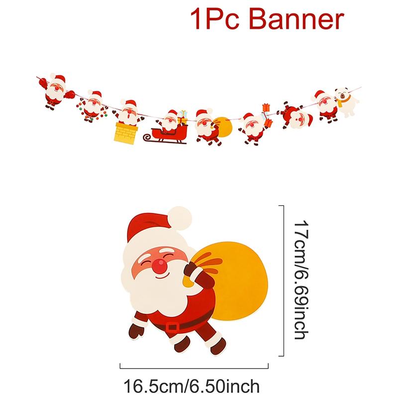 Christmas Banner Garland Merry Christmas Decoration For Home 2025 Xmas Tree Ornaments Gifts Navidad Noel Happy New Year 2025
