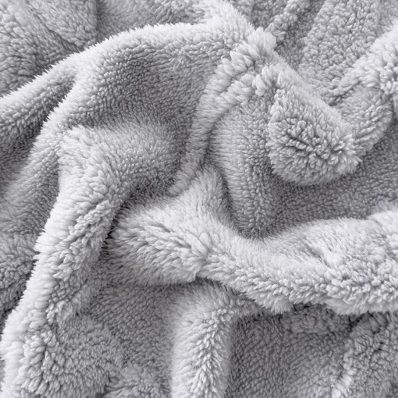 Tafurong Jacquard Fleece Multi-functional Blanket,  Solid Color Bed Blanket, Keep Warm Store Heat Lunch Break Quilt, Suitable for All Seasons