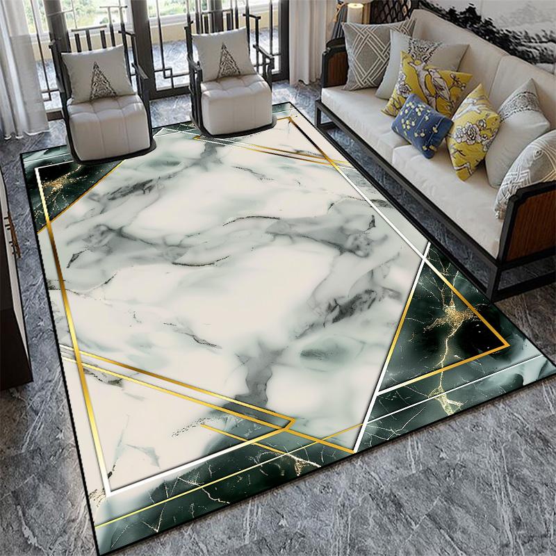 

Carpet Living Room Sofa Mat Nordic Marble Style Rug for Bedroom Large Floor Mats Washable Home Cloakroom Lounge Rug Non-slip 60x90cm
