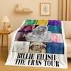 3D Billie Eilish Hit Me Hard and Soft Singer Flannel Blanket,Ultra Soft Warm Plush Throw for Home Bedroom Bed Sofa Cover Kids