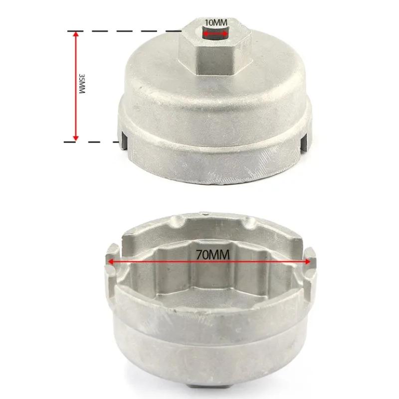 Hat-Type Oil Filter Cap Wrench Aluminum Oil Filter Removal Tool for Toyota Lexus Prius Corolla RAV4 Lightweight Anti-Rust