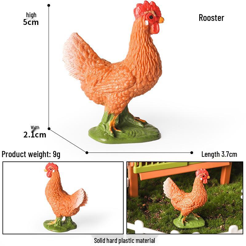 Wild Safari Animal Figurines: Giraffe, Elephant, Rhinoceros, Brown Bear, Tiger, Lion, Leopard, Hippopotamus - Solid Cognitive Toys