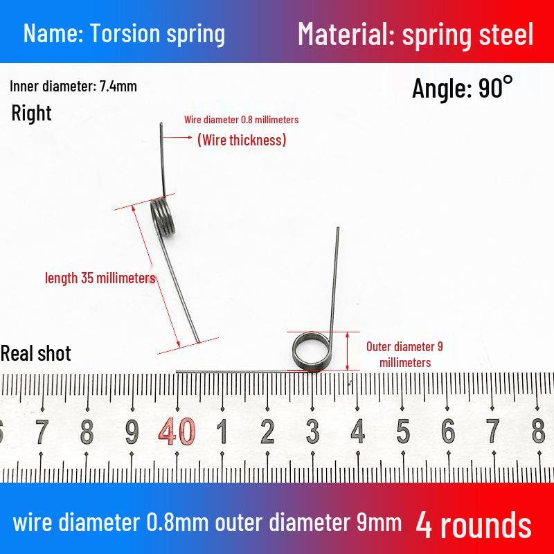 Torsion Spring Steel 0.3-3.0 for 90/180° Clip Trash Can