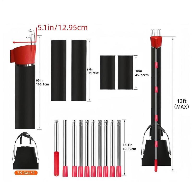 Fruit Tree Picker Fruit Catcher Adjustable Length 13Ft Equipment Tree Picker Adjustable Orange Picker With Collection Funnel And