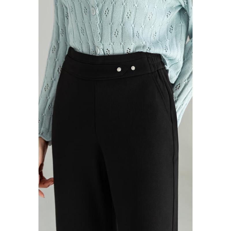 Mengshuya Slimming High-Waist Straight Wide-Leg Pants