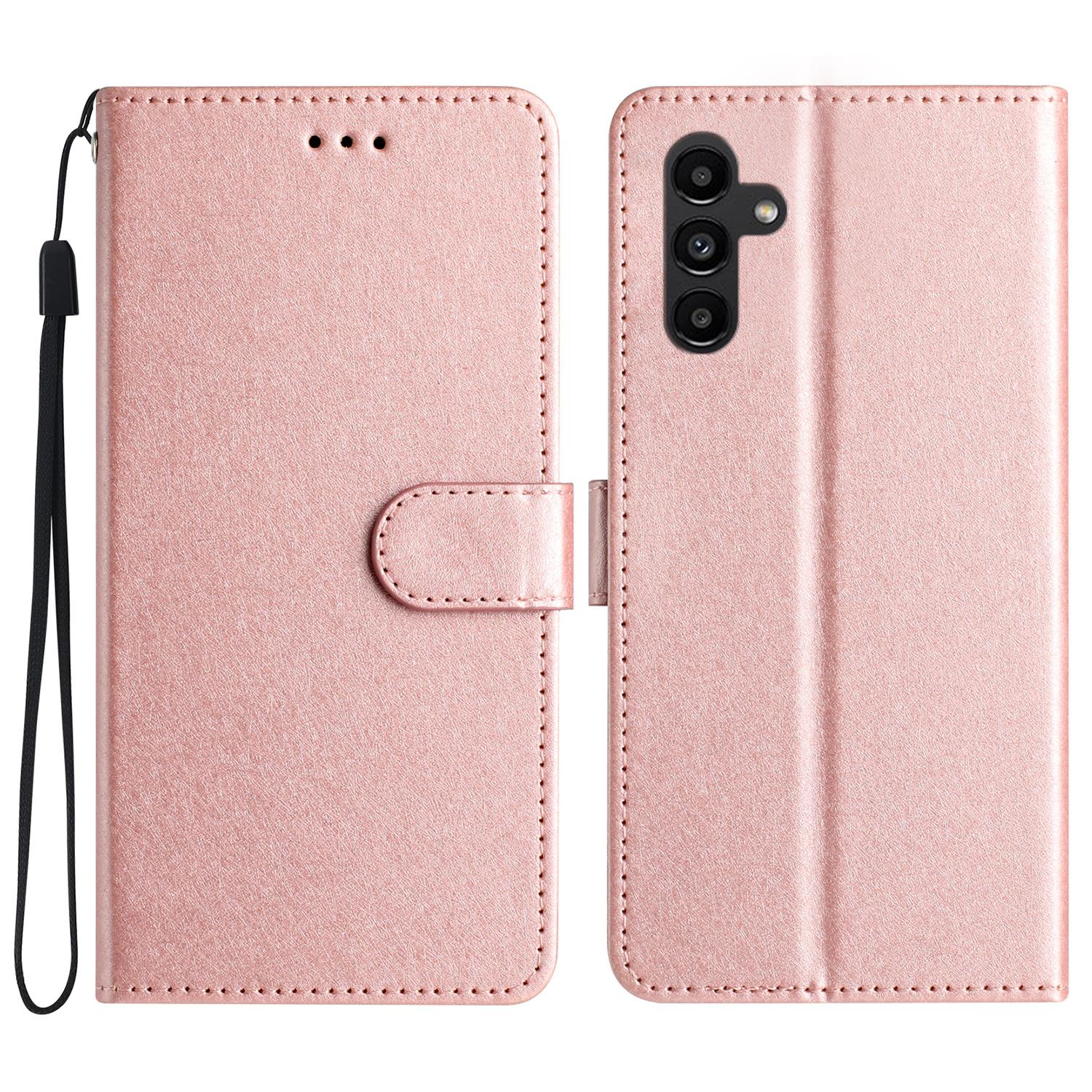 

For Samsung Galaxy A16 5G/A16 4G Wallet Case Leather Folio Phone Cover Magnetic Clasp Rose Gold