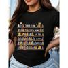 Womens T Shirt There Is No Such Thing As Too Many Books Bookshelf Graphic Black White Print Loose Fit Crew Neck Spring Summer