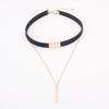 Korean Velvet Multi-Layer Tassel Choker Necklace
