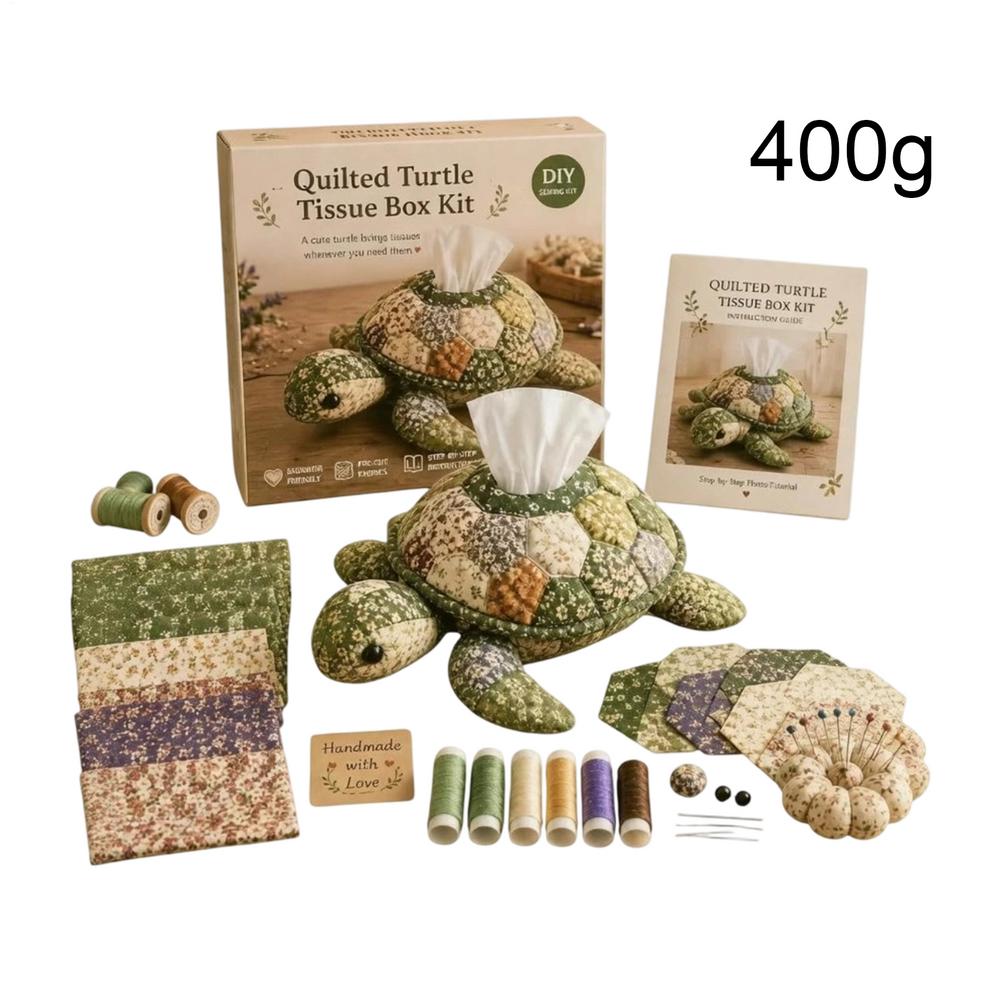 Caja de Pañuelos Acolchada de Animales Marinos Kit de Bricolaje Hecho a Mano Decorativa Caja de Pañuelos Hecha a Mano Kit de Bricolaje para Mujeres Principiantes Baño Oficina Hogar